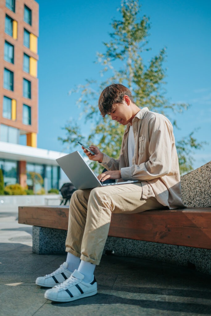 Scholarship in the Open Air Young Man Pursuit of Knowledge