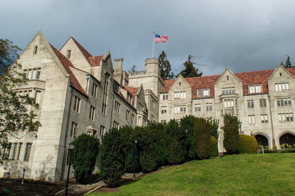 Beautiful shot of Bowles Hall student dormitory on UC Berkeley campus