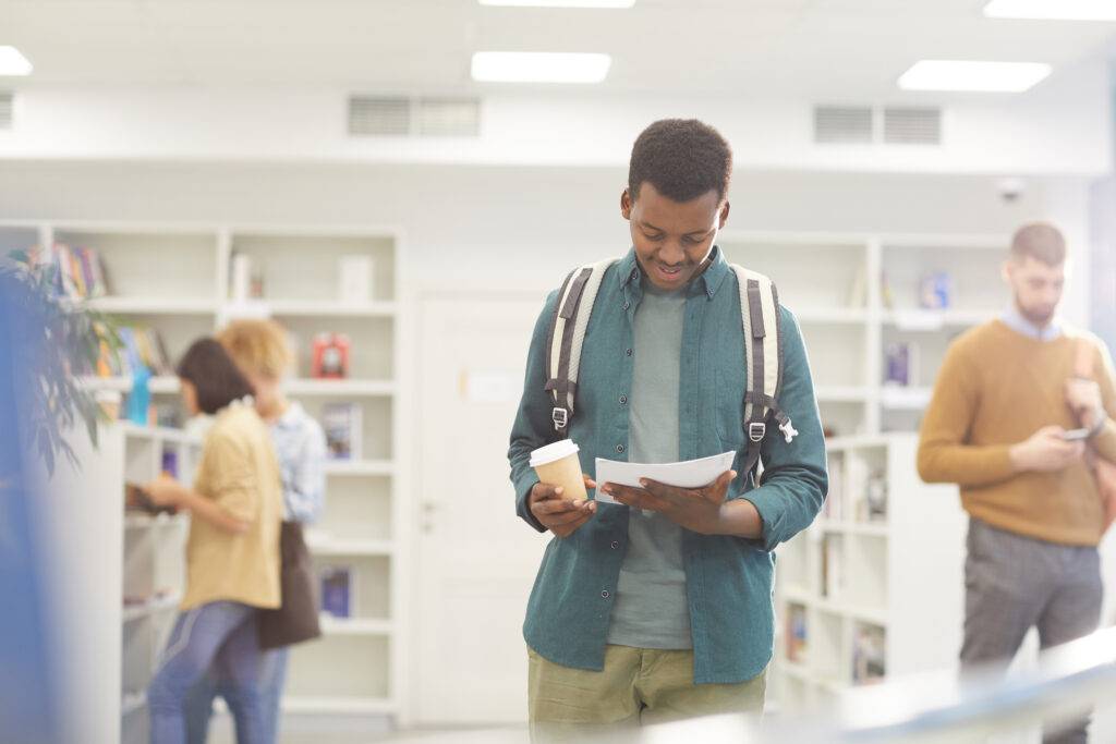 Students in College Library